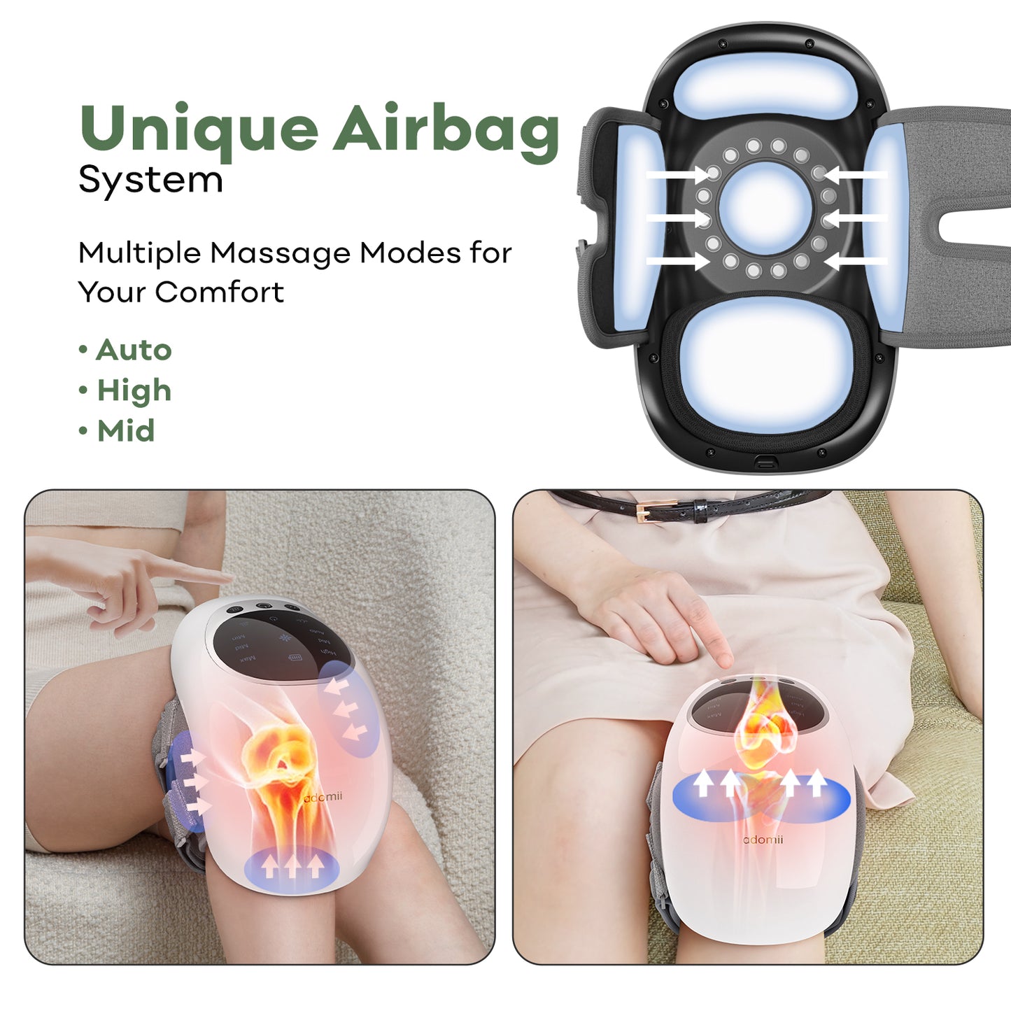 Knee Massager with Red Light Therapy
