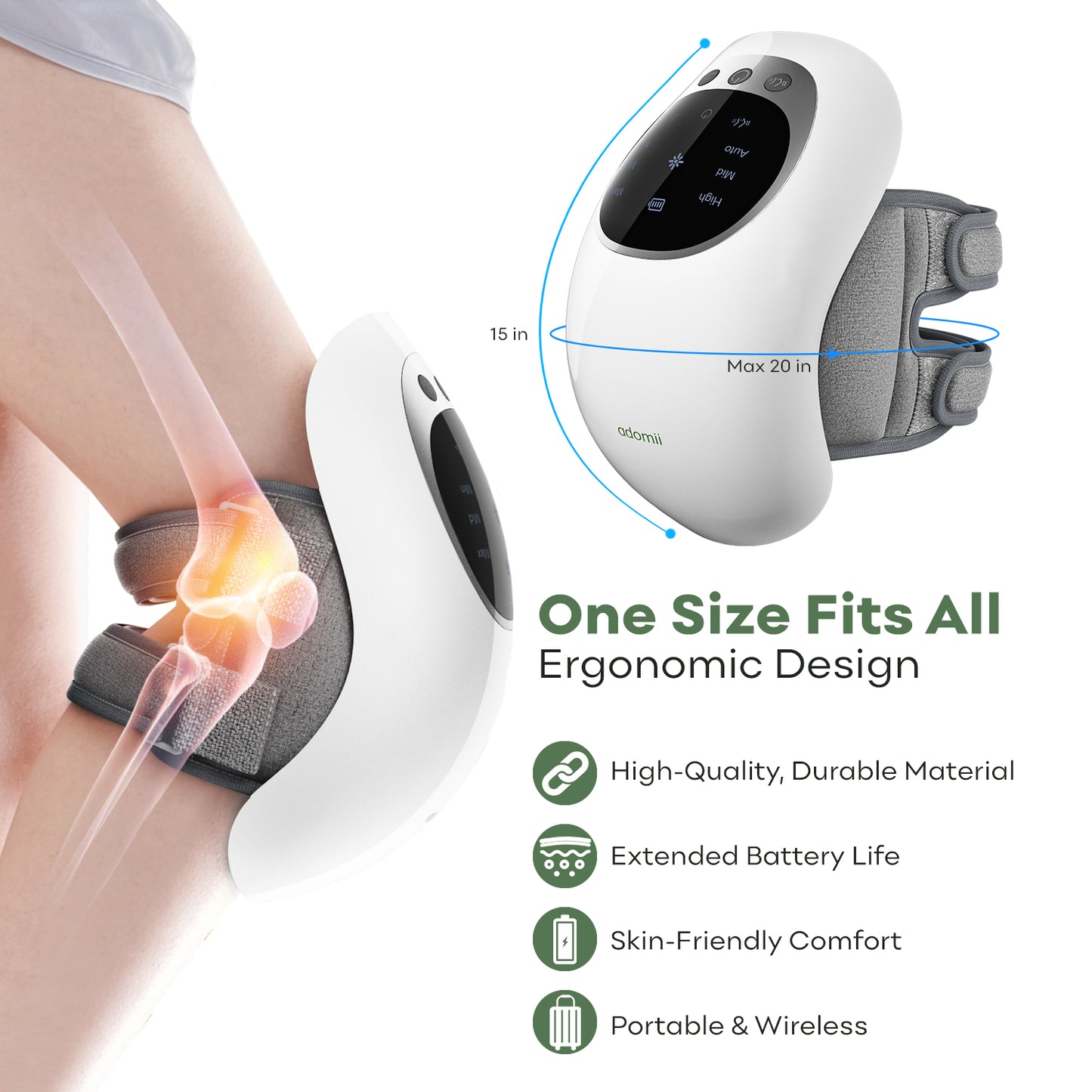 Knee Massager with Red Light Therapy