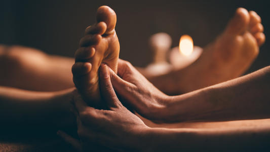 Person getting a foot massage